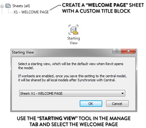 welcome page revit